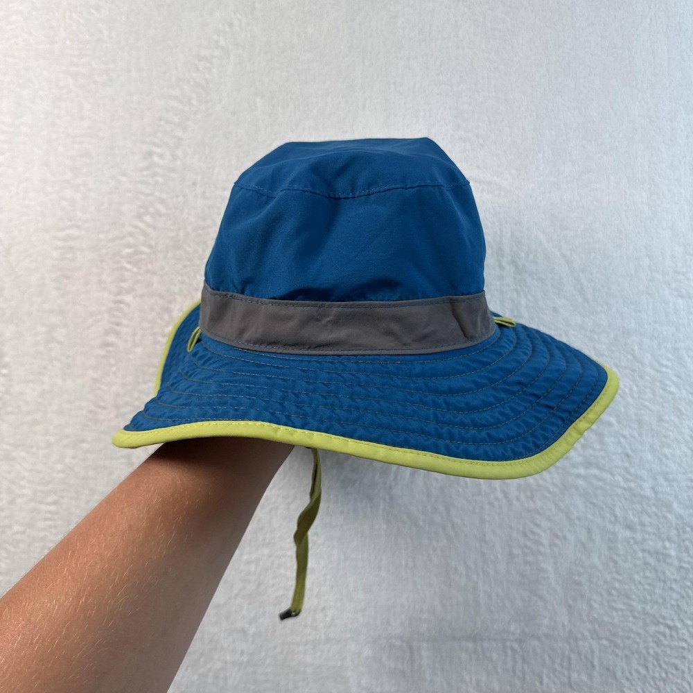 Sunday Afternoons Hat Sun Hat Boys Medium Blue Wide Brim Adjustable Chin Strap